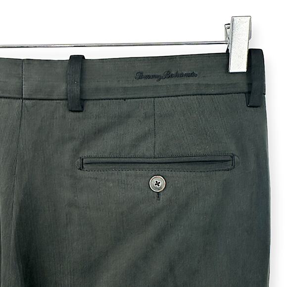 Tommy Bahama | 34W x 30L | Black Silk Rayon Blend Double-Pleat Pants Trousers - Picture 7 of 11